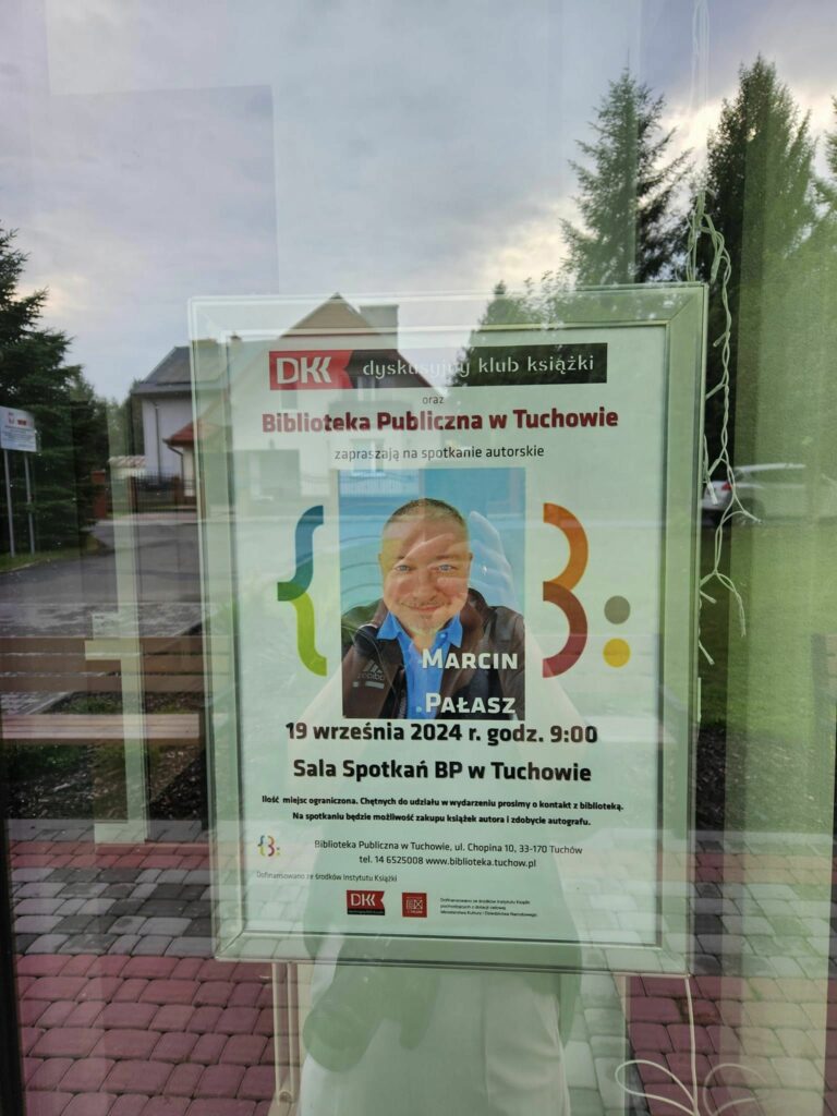 plakat na szybie