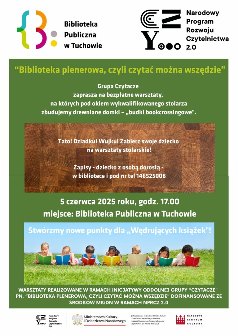 Międzypokoleniowe Warsztaty Stolarskie w Bibliotece – Zbudujmy Budki Bookcrossingowe!