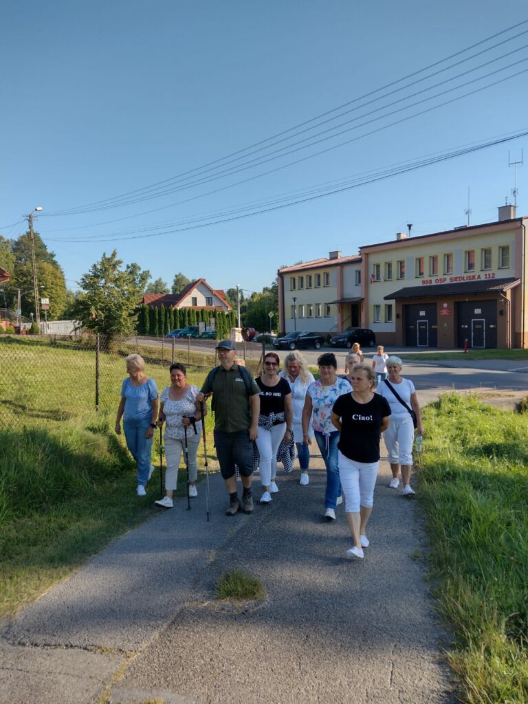 grupa osób w trakcie spaceru